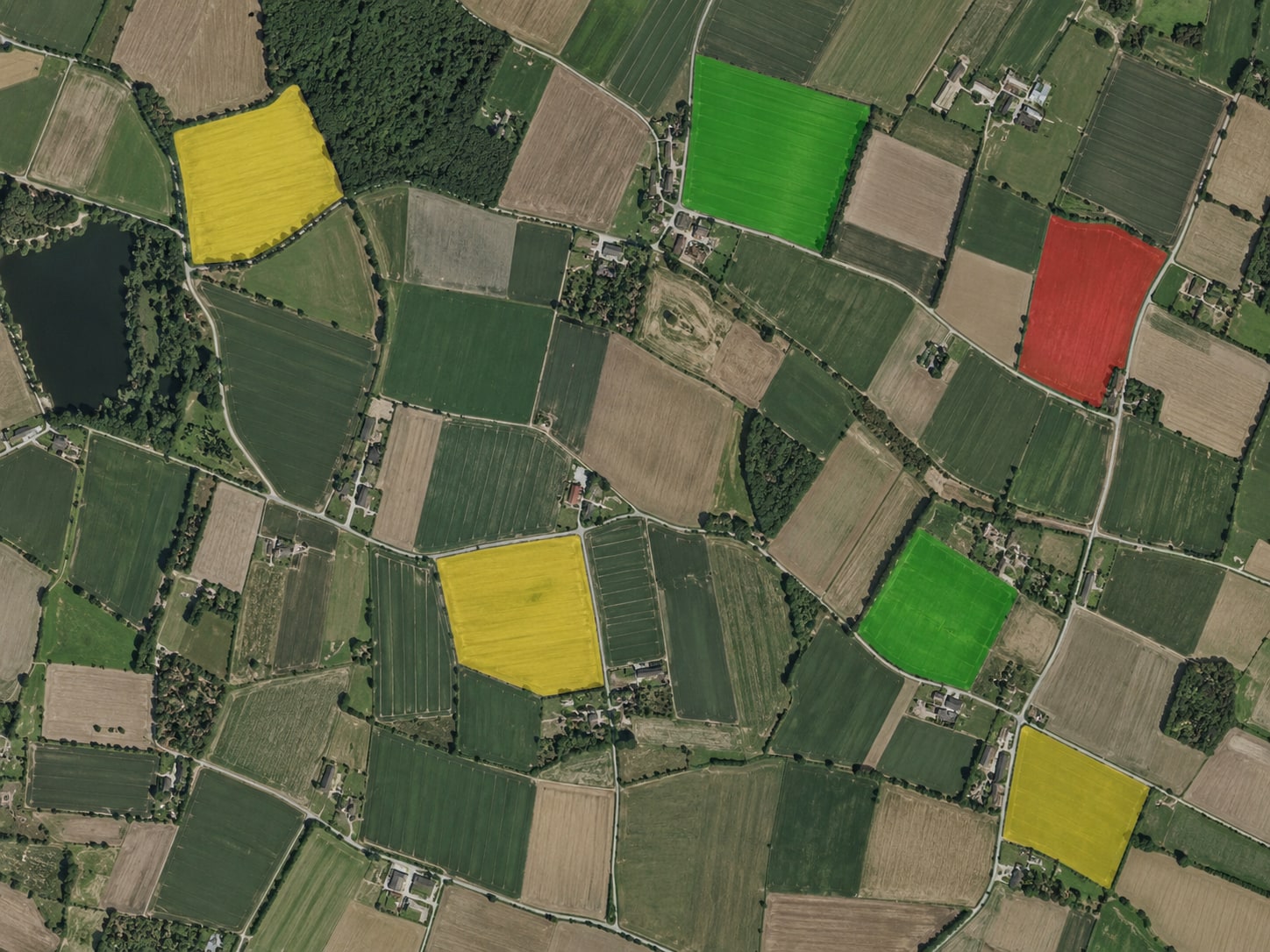 Variable-rate application map with three fertilization zones